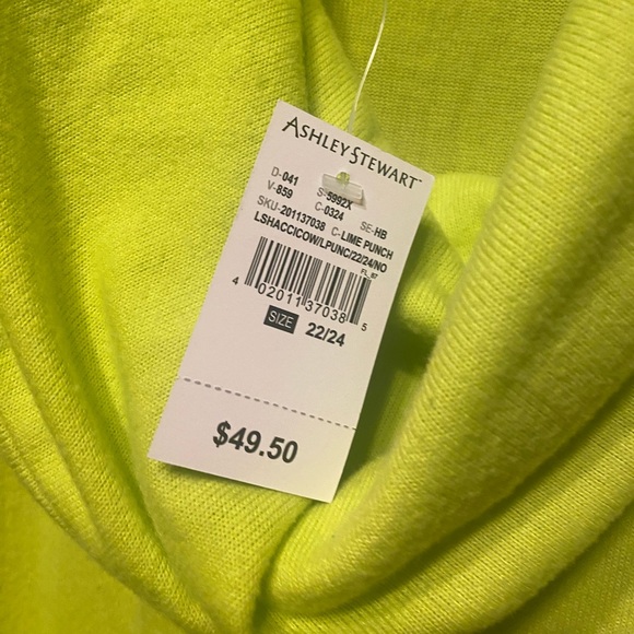 NWT Ashley Stewart Cowl neck top 22/24 - Picture 3 of 6